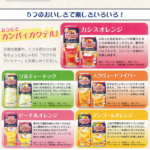カクテルパートナーフワリッチ『カシスオレンジ』×12本セット