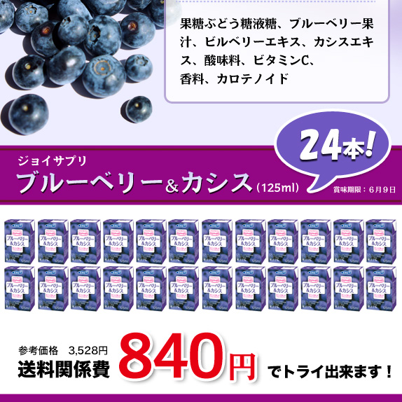 ジョイサプリ　ブルーベリー＆カシス２４本セット