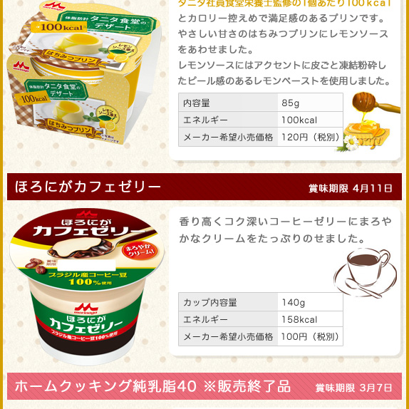 森永乳業　タニタ食堂の100kcalデザートはちみつプリン等 22点セット 