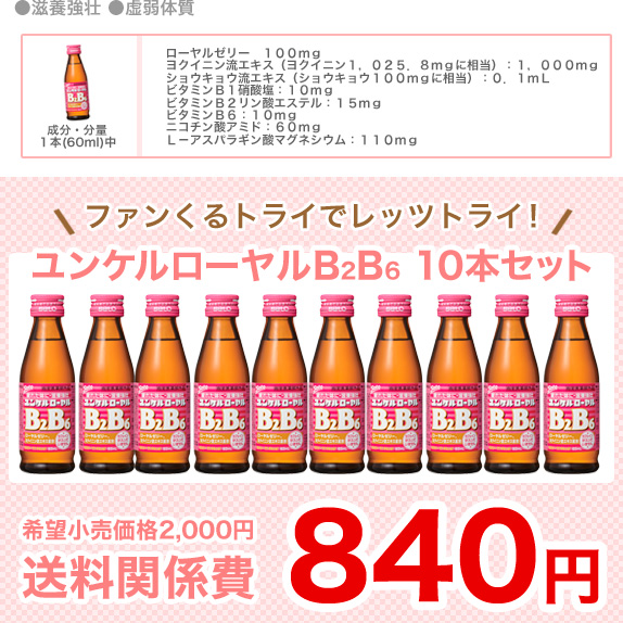 ユンケルローヤルB2B6　１０本セット　